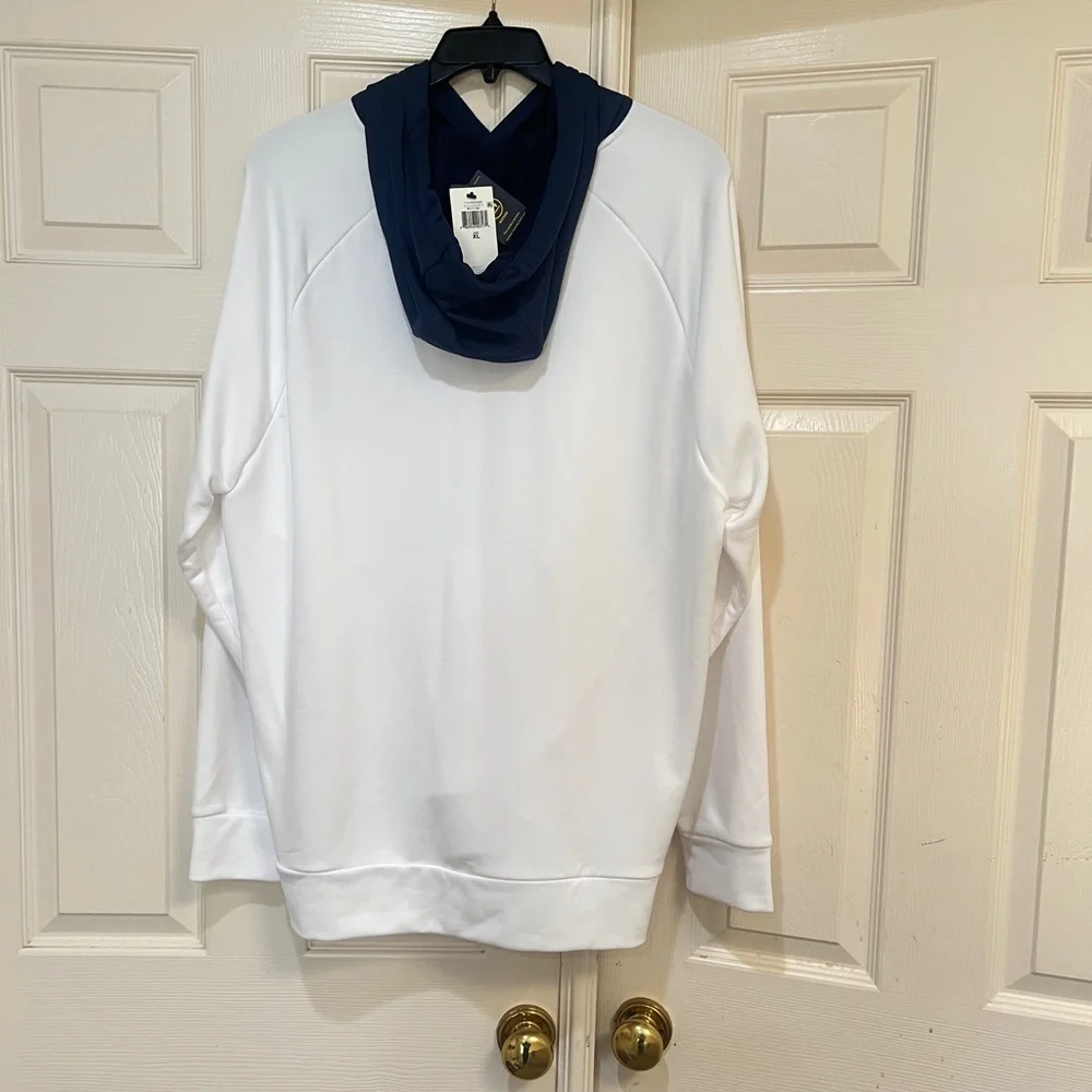 Polo Ralph‎ Lauren white Performance Terry Hoodie Men XL FLAWED READ BELLOW